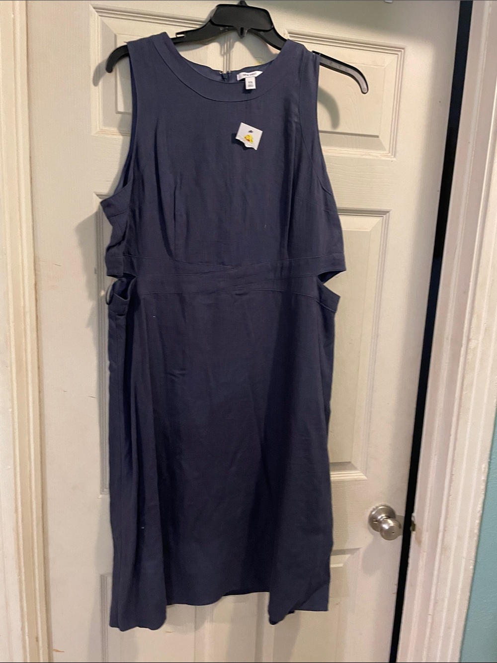 Nine West Navy Sleeveless Midi Dress